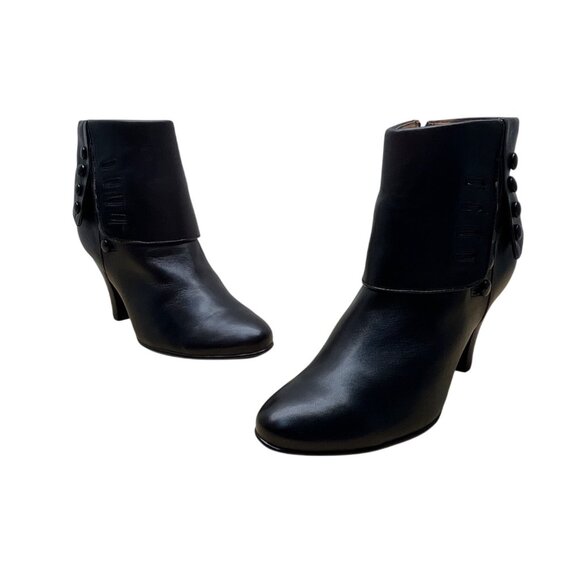 Söfft Orlena Women’s Black Leather Button Details Side Zipper Ankle Boots Sz 8M - Picture 1 of 9